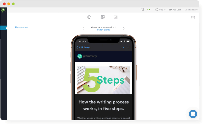 dark mode email on phone