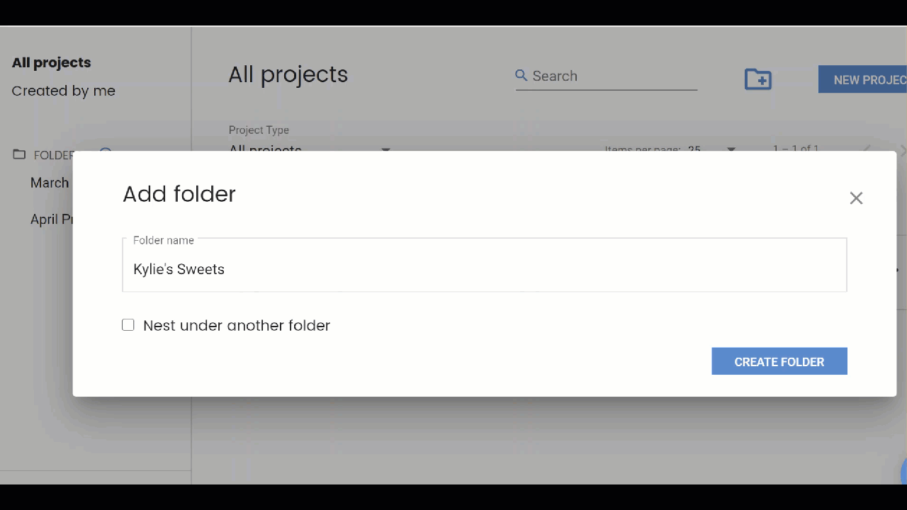 animation of creating folders in email on acid