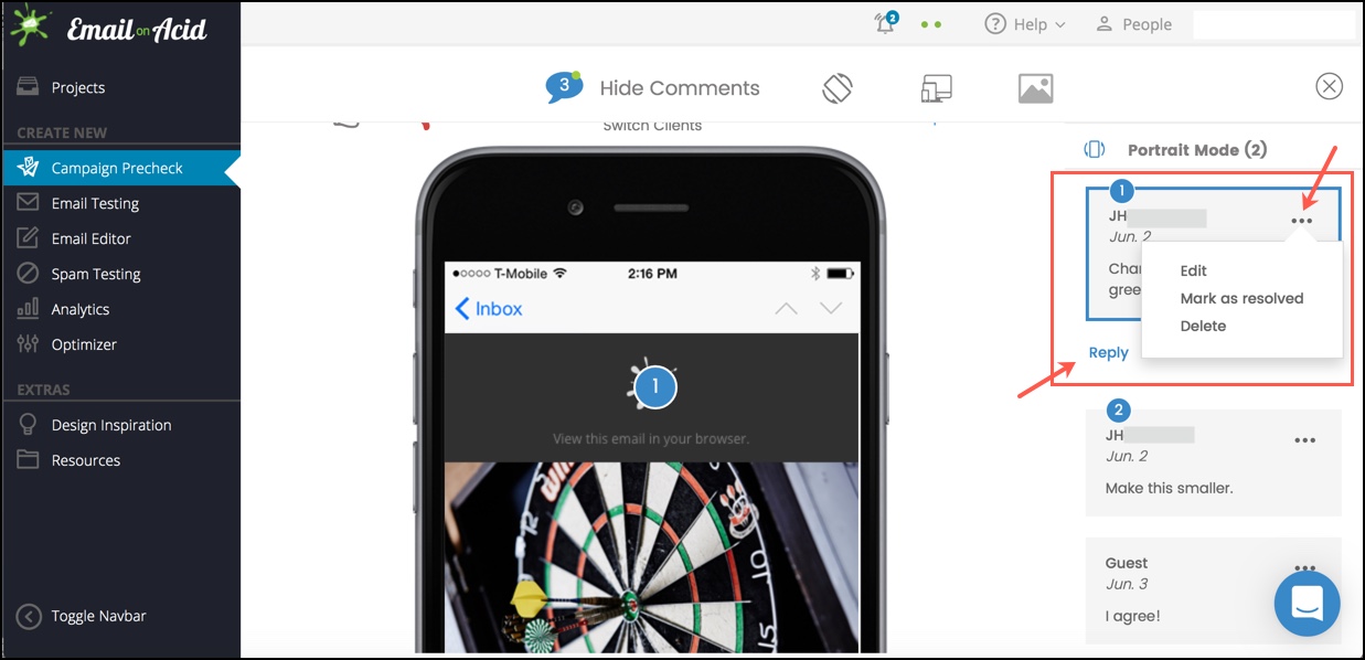 Collaboration Tools in Comments