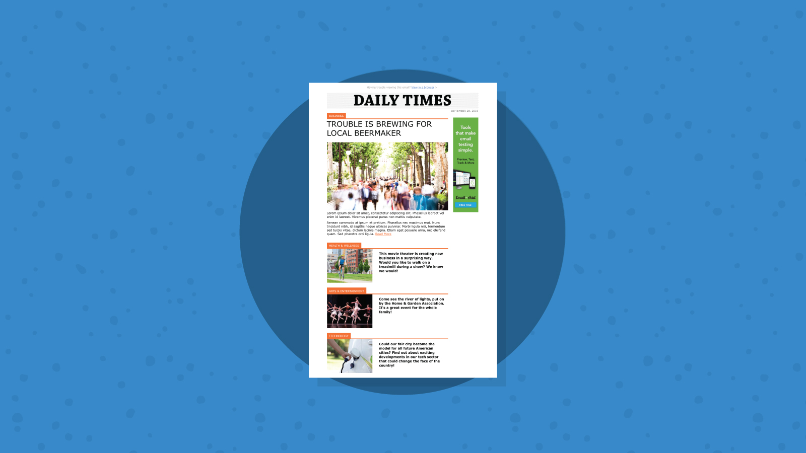 Image for Daily Times Email Template
