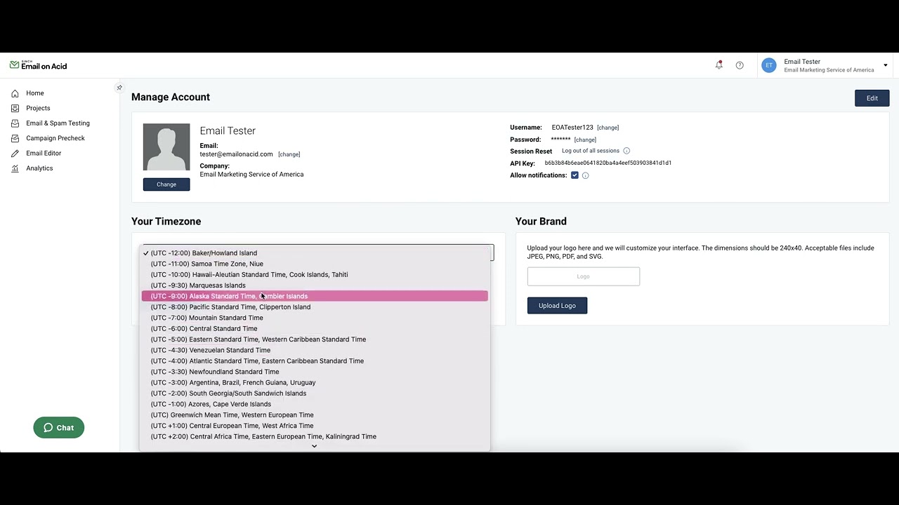 Walkthrough: Account and Plan Settings
