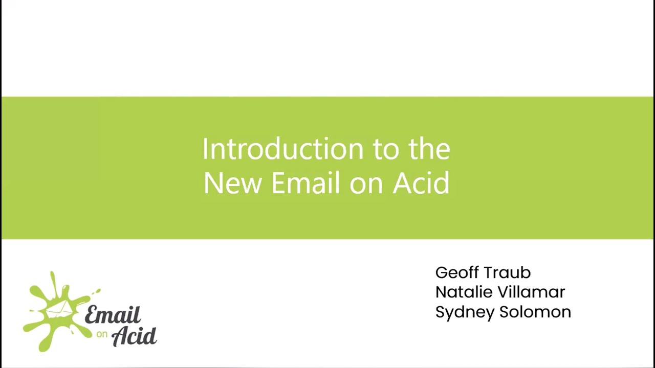 Introduction to the New Email on Acid