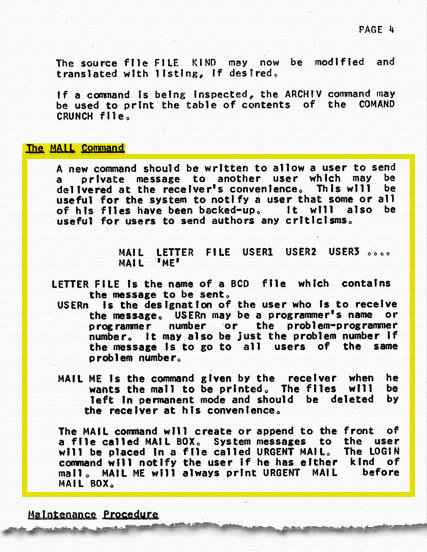 MIT memo about electronic mail