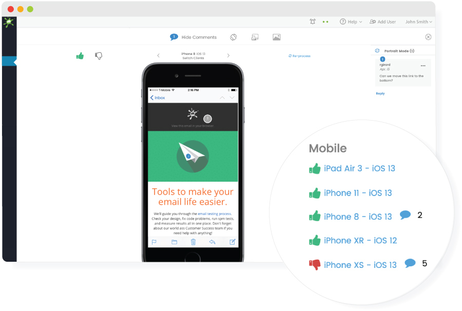 product screenshot - approvals