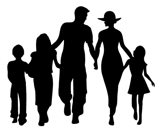 family silhouettes of b2c personas