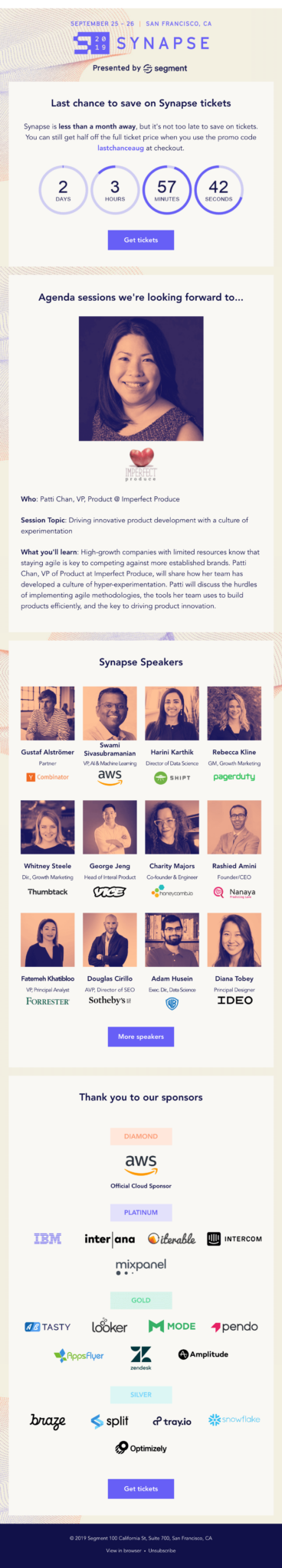 How Synapse used a countdown in email
