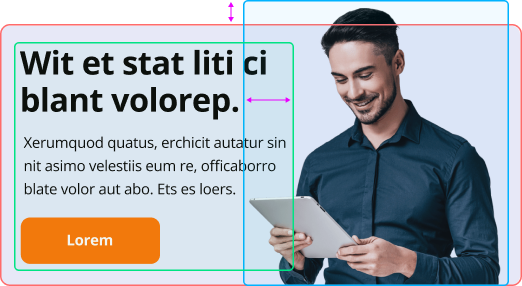 overlapping elements in an email