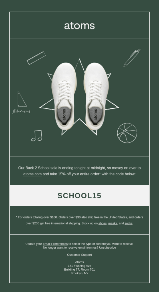 ATOMS shoes campaign design
