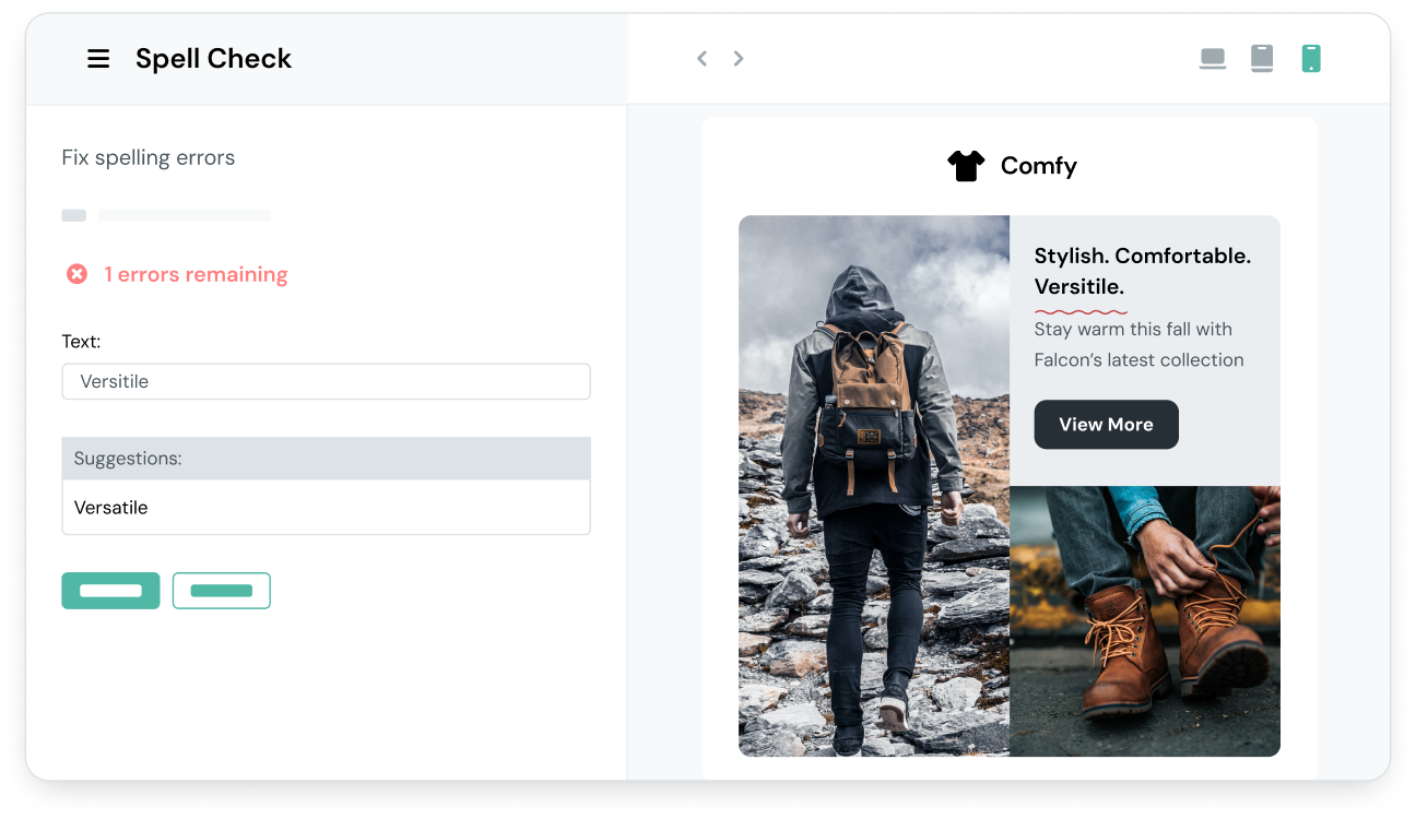 Image for You’re busy, let us double check your emails, before they reach subscribers.