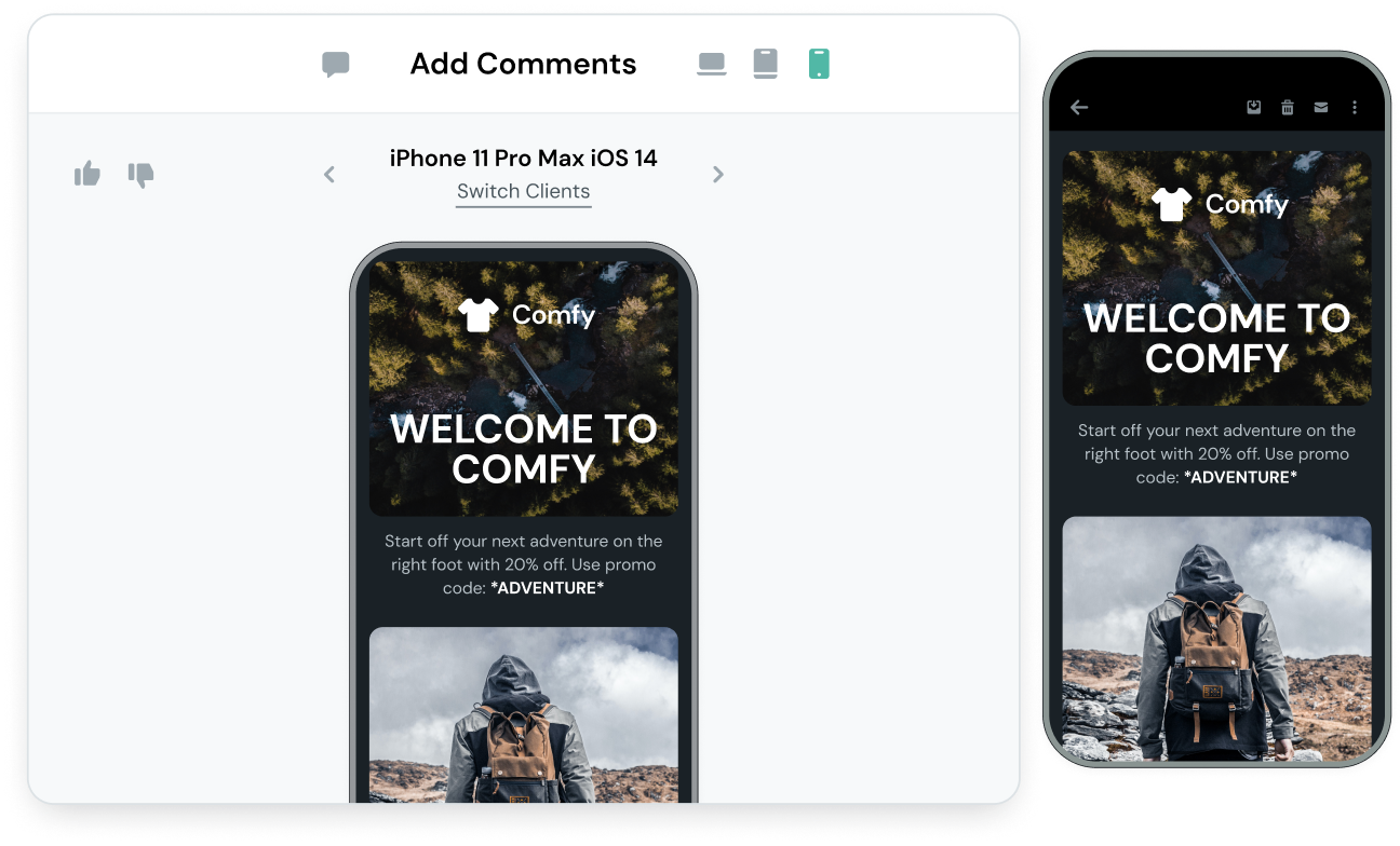 Image for Optimize emails for light and dark mode.