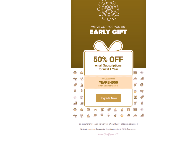 Color blind simulation of holiday email