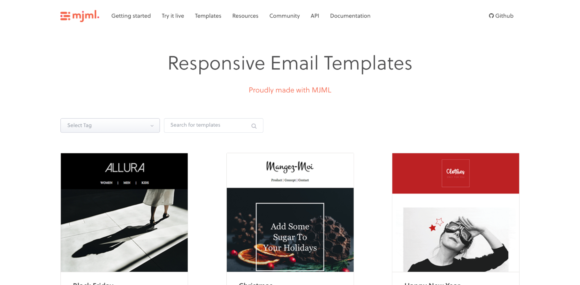 Free responsive MJML email templates