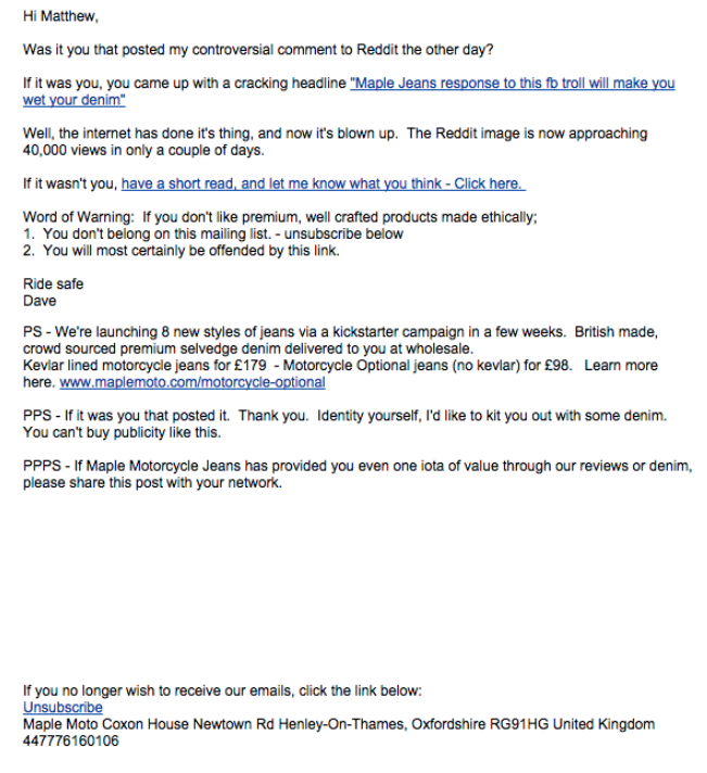 HTML email that looks like plain text