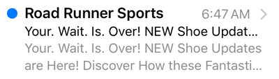 Repetitive preview text in email