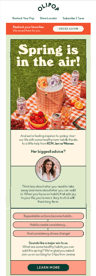Email campaign offers cleaning advice for consumers