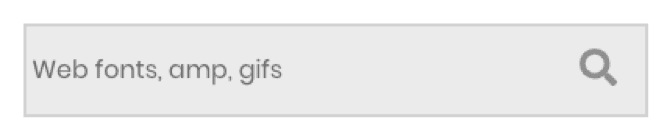A search bar's branded look