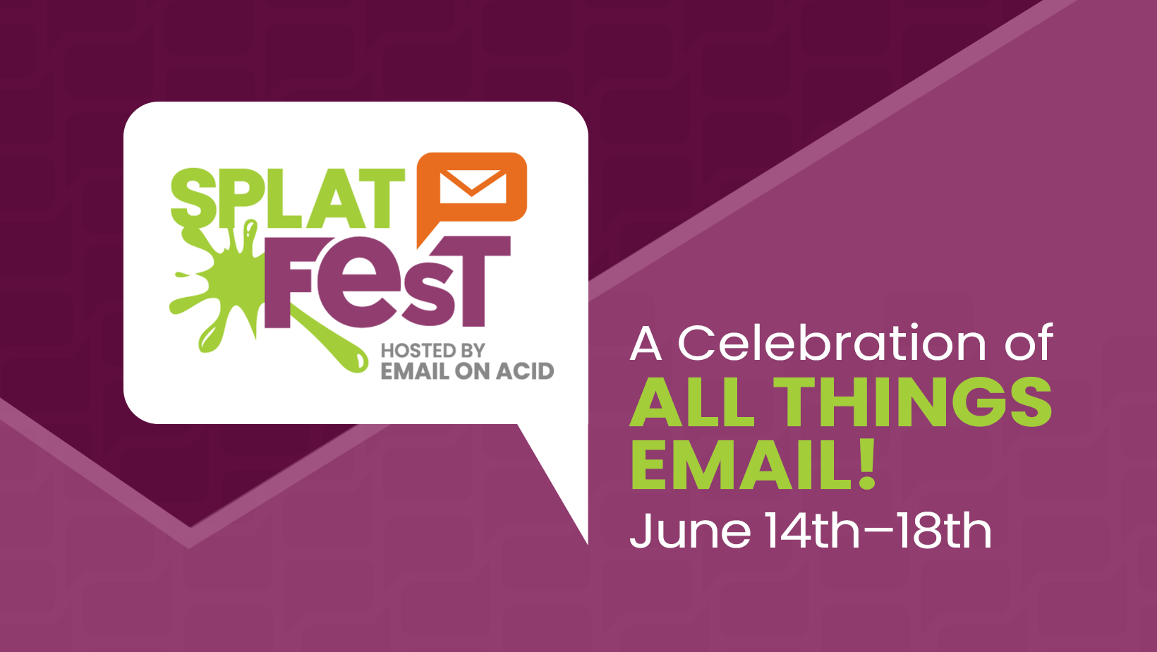 splat fest logo with dates June 14 to 18