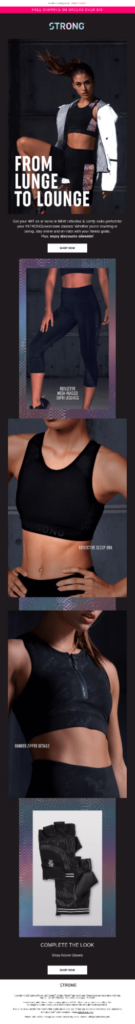 Strong email with cheeky subject line inspiration