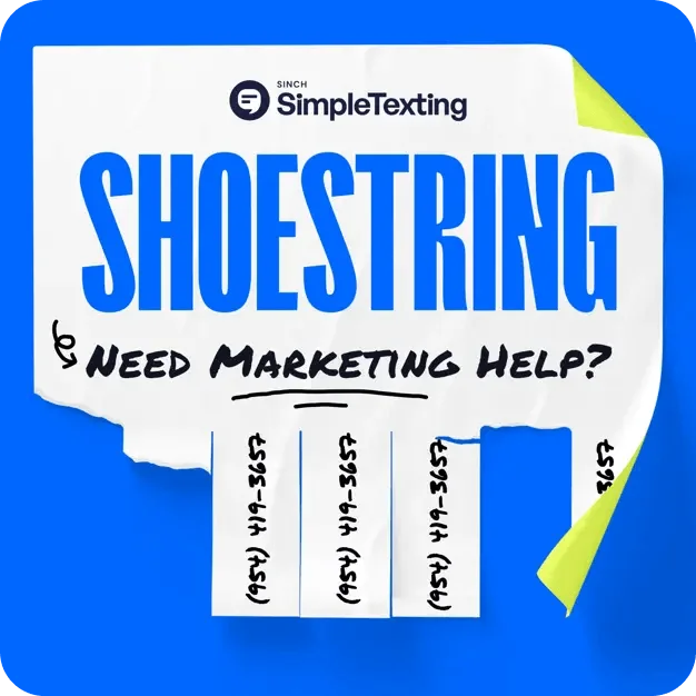 Shoestring Sinch SimpleTexting podcast art